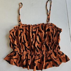 Forever 21 Orange and Black Camisole
